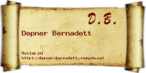 Depner Bernadett névjegykártya