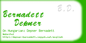 bernadett depner business card